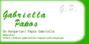 gabriella papos business card